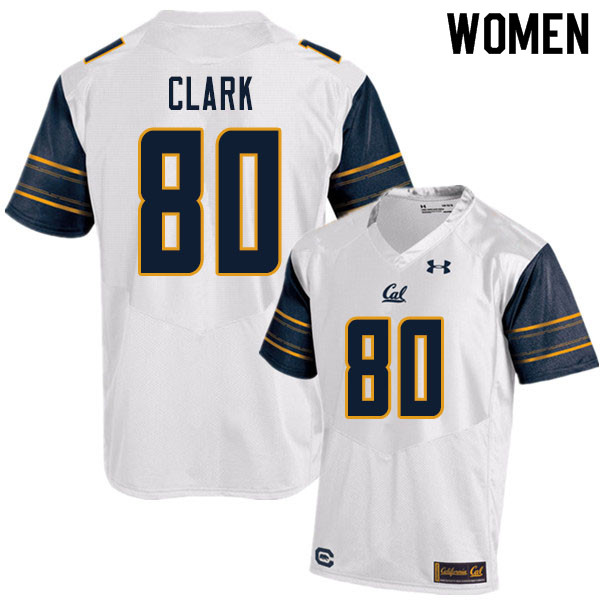 Women #80 Trevon Clark Cal Bears UA College Football Jerseys Sale-White - Click Image to Close